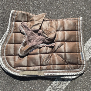 Tapis de selle & bonnet Lami-Cell marron (cheval) occasion