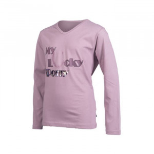 Tee shirt HKM manche longue alva print mauve (8 ans) neuf occasion
