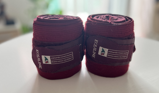 Bandes de travail Equiline rouge *2 (cheval) occasion
