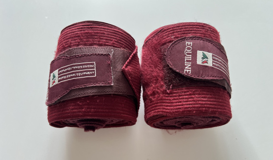 Bandes de travail Equiline rouge *2 (cheval) occasion