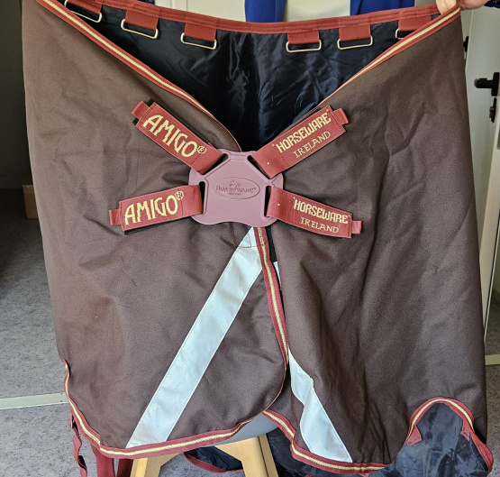 Couverture & couvre cou Horseware Amigo marron 100g 145 cm (neuf) occasion