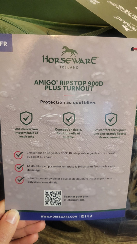 Couverture Amigo Horseware 100g 130 cm neuf occasion