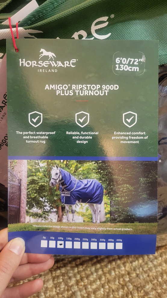 Couverture Amigo Horseware 100g 130 cm neuf occasion