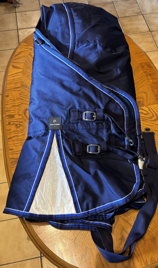 Couverture Equitheme bleu 155 cm occasion