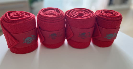 Bandes polo Jumptec rouge *4 (cheval) occasion