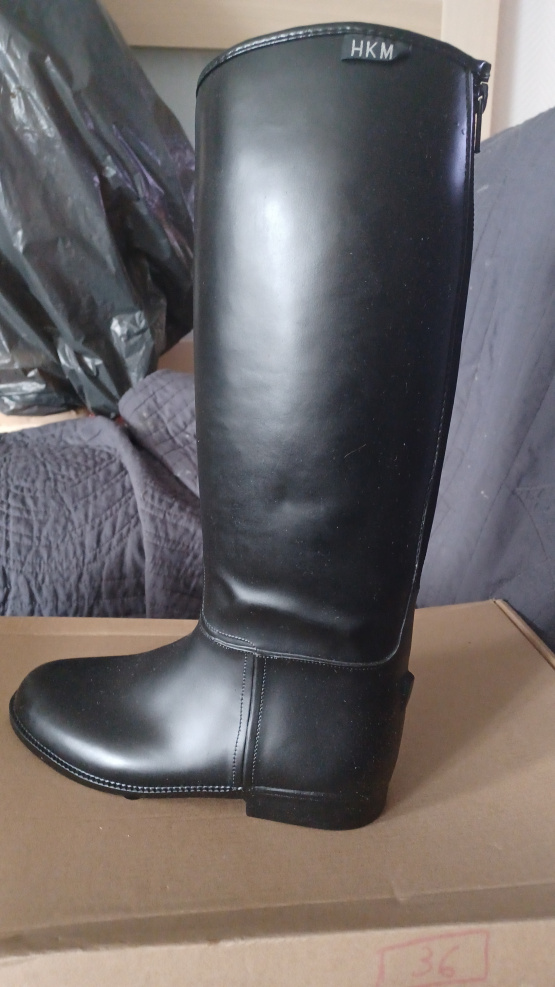 Bottes équitation HKM synthétique (36) neuf occasion