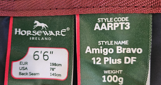 Couverture & couvre cou Horseware Amigo marron 100g 145 cm (neuf) occasion