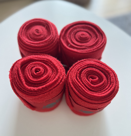 Bandes polo Jumptec rouge *4 (cheval) occasion