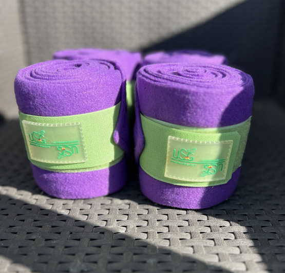 Bandes polo USG violet *4 (cheval) occasion