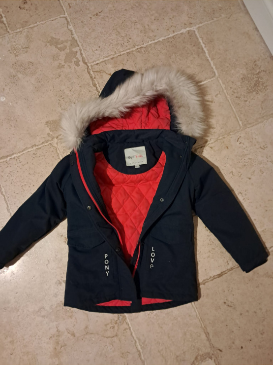 Manteau Equithème bleu (8 ans) occasion
