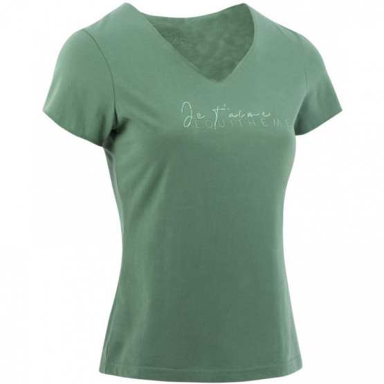 Tee shirt Equitheme réhane vert sauge (XS) neuf occasion