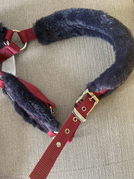 Licol Fouganza rouge moumoute (cheval) neuf occasion