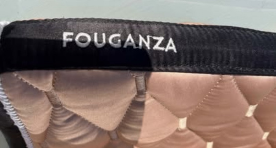 Tapis de selle et bonnet Fouganza rose (cheval) occasion