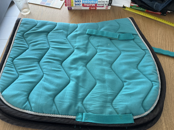 Tapis de selle Equitheme bleu (cheval) occasion