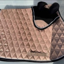 Tapis de selle et bonnet Fouganza rose (cheval) occasion