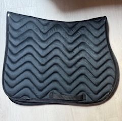 Tapis de selle Equithème velours noir (cheval) neuf