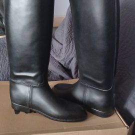 Bottes équitation HKM synthétique (36) neuf