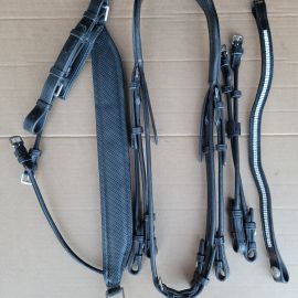 Bride dressage Prestige Swaroski noir (neuf)