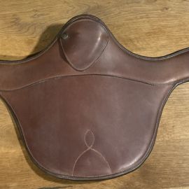 Bavette cuir marron 140 cm