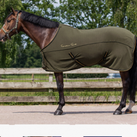 Couverture QHP d'été microfibre olive 155 cm (neuf)