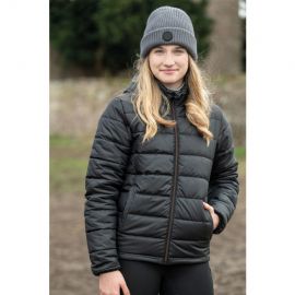 Blouson matelassée HKM ruby noir (13-14 ans) neuf