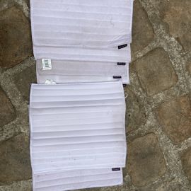 Lot de 8 flanelles blanches Fouganza