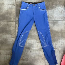 Pantalon équitation bleu et blanc (12 ans)