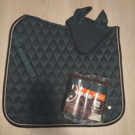 Ensemble tapis de selle et bonnet Fouganza