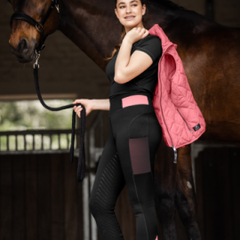 Legging équitation ELT noemi noir / rose enfant (10 ans) neuf