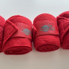 Bandes polo Jumptec rouge *4 (cheval)