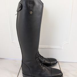 Bottes équitation Equithème cuir noir (44)