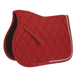 Tapis de selle Equithème Diamond rouge (cheval) neuf