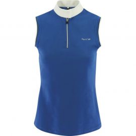 Polo de concours Equithème sans manche bleu roi (XXS) neuf