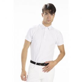 Polo concours HKM hommes kentucky blanc (XS) neuf