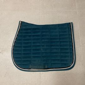 Tapis de selle Equithème vert sapin velour