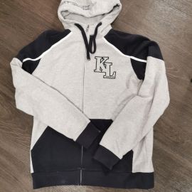 Sweat Kingsland zippé à capuche broos gris & marine (S) neuf