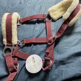 Licol Riding Wolrd mouton synthétique Bordeaux