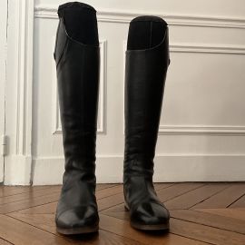 Bottes équitation Equithème Wavy noir sans lacet (37)