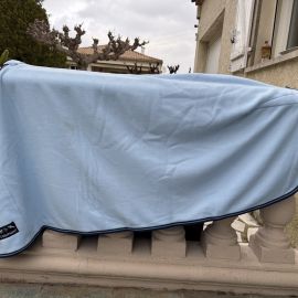 Couverture polaire / séchante HKM bleu (115 cm) neuf