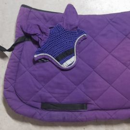 Tapis et bonnet Equithème violet