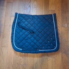 Tapis de selle Equithème noir (cheval)