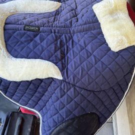 Tapis de selle & amortisseur Norton bleu (cheval)