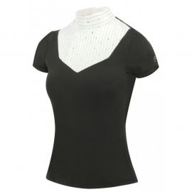 Polo concours Equitheme lerma noir (XXS) neuf