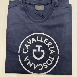 T-shirt Cavalleria Toscana Sakura bleu (L) neuf