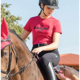 T-shirt equiline logo 3d cerise (M) neuf
