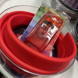 Ceinture C4 rouge réglable 119 cm (neuf)