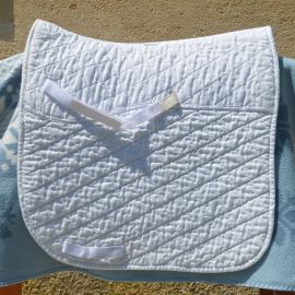 Tapis de selle dressage blanc