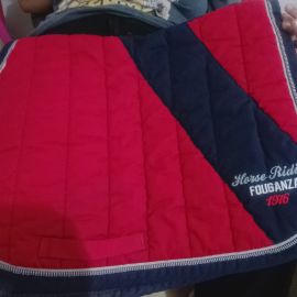 Tapis de selle Fouganza rouge (cheval)