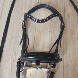 Filet  BR cuir avec strass (cob) neuf