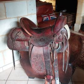 Selle western type ranch 15,5 pouces